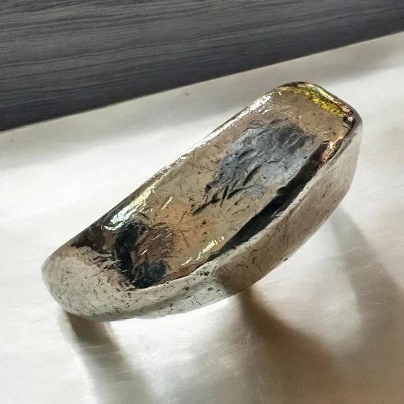 Antique Sterling Silver Peaked Dome Ring (5.75)